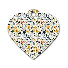 Abstract Seamless Pattern Dog Tag Heart (two Sides) by designsbymallika