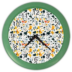 Abstract Seamless Pattern Color Wall Clock by designsbymallika