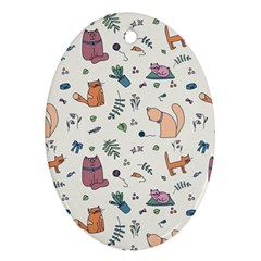 Funny Cats Ornament (Oval)