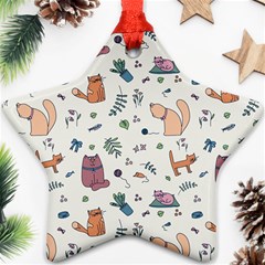 Funny Cats Ornament (Star)