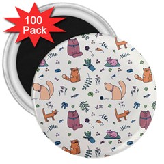 Funny Cats 3  Magnets (100 pack)