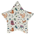 Funny Cats Star Ornament (Two Sides) Front