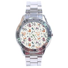 Funny Cats Stainless Steel Analogue Watch