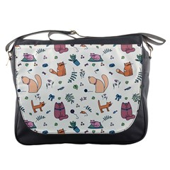 Funny Cats Messenger Bag by SychEva