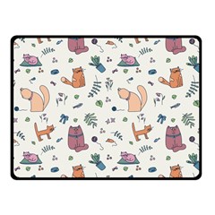 Funny Cats Double Sided Fleece Blanket (Small) 