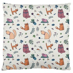 Funny Cats Standard Flano Cushion Case (One Side)