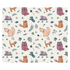 Funny Cats Double Sided Flano Blanket (Small) 