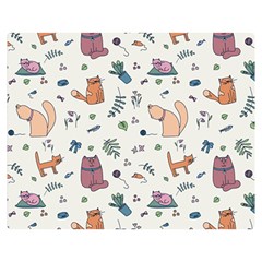 Funny Cats Double Sided Flano Blanket (Medium) 