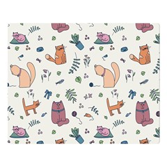 Funny Cats Double Sided Flano Blanket (Large) 