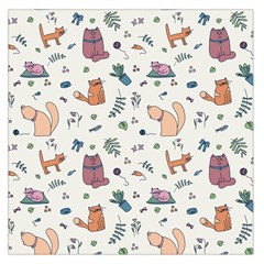 Funny Cats Large Satin Scarf (square) by SychEva