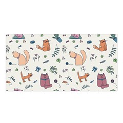 Funny Cats Satin Shawl