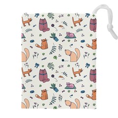 Funny Cats Drawstring Pouch (4XL)