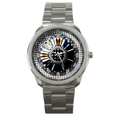 Digital Wheel Sport Metal Watch