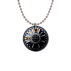 Digital Wheel 1  Button Necklace by Sparkle