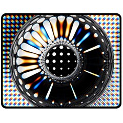 Digital Wheel Fleece Blanket (medium)  by Sparkle