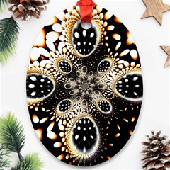 Fractal Jewerly Oval Ornament (two Sides)