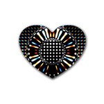 Digital Watch Rubber Coaster (Heart)  Front