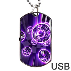 Fractal Illusion Dog Tag Usb Flash (two Sides) by Sparkle