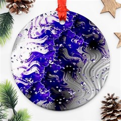 Fractal Lava Round Ornament (two Sides)