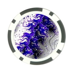 Fractal Lava Poker Chip Card Guard by Sparkle