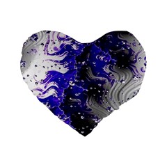 Fractal Lava Standard 16  Premium Flano Heart Shape Cushions