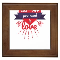 All You Need Is Love Framed Tile by DinzDas