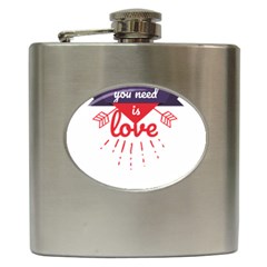 All You Need Is Love Hip Flask (6 Oz)