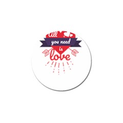 All You Need Is Love Golf Ball Marker by DinzDas