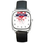 all you need is love Square Metal Watch Front