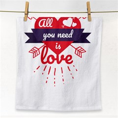 All You Need Is Love Face Towel by DinzDas