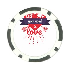 All You Need Is Love Poker Chip Card Guard (10 Pack)