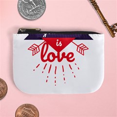 All You Need Is Love Mini Coin Purse by DinzDas