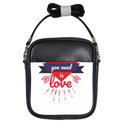 All You Need Is Love Girls Sling Bag by DinzDas