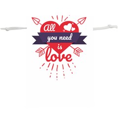 All You Need Is Love  Lightweight Drawstring Pouch (xl) by DinzDas