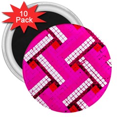 Pop Art Mosaic 3  Magnets (10 Pack)  by essentialimage365