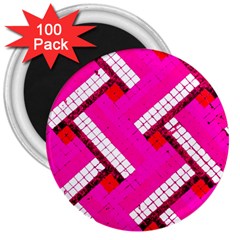 Pop Art Mosaic 3  Magnets (100 Pack) by essentialimage365