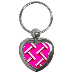 Pop Art Mosaic Key Chain (heart) by essentialimage365