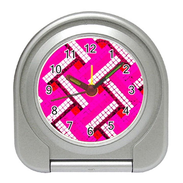 Pop Art Mosaic Travel Alarm Clock