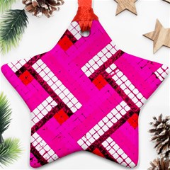 Pop Art Mosaic Star Ornament (two Sides) by essentialimage365