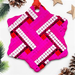 Pop Art Mosaic Ornament (snowflake) by essentialimage365