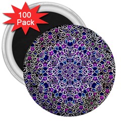 Digital Painting Drawing Of Flower Power 3  Magnets (100 Pack) by pepitasart