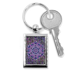 Digital Painting Drawing Of Flower Power Key Chain (rectangle) by pepitasart