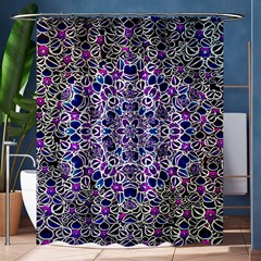 Digital Painting Drawing Of Flower Power Shower Curtain 60  X 72  (medium)  by pepitasart