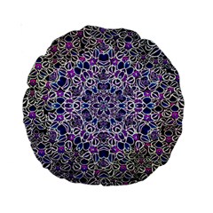 Digital Painting Drawing Of Flower Power Standard 15  Premium Round Cushions by pepitasart