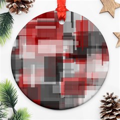 Abstract Tiles, Mixed Color Paint Splashes, Altered Ornament (round) by Casemiro