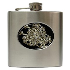 Industrial Heart Artwork Hip Flask (6 Oz) by dflcprintsclothing