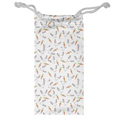 Cute Bunnies And Carrots Pattern, Light Colored Theme Jewelry Bag by Casemiro