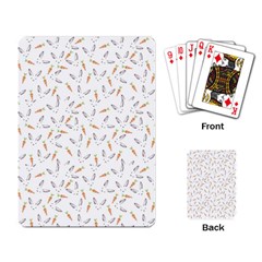 Cute Bunnies And Carrots Pattern, Light Colored Theme Playing Cards Single Design (rectangle) by Casemiro