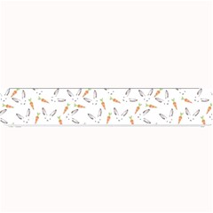 Cute Bunnies And Carrots Pattern, Light Colored Theme Small Bar Mats