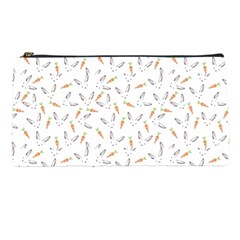 Cute Bunnies And Carrots Pattern, Light Colored Theme Pencil Case by Casemiro